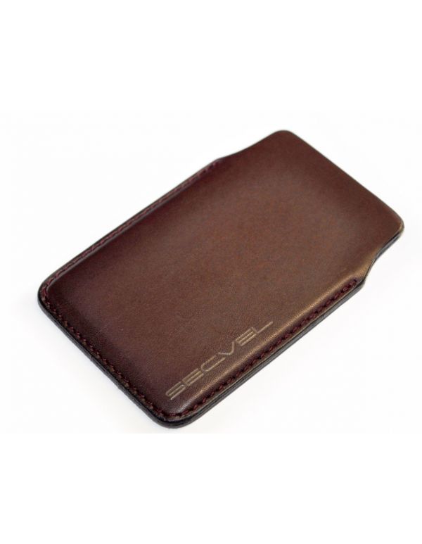 Card protection sleeve Genuine leather Burgundy 