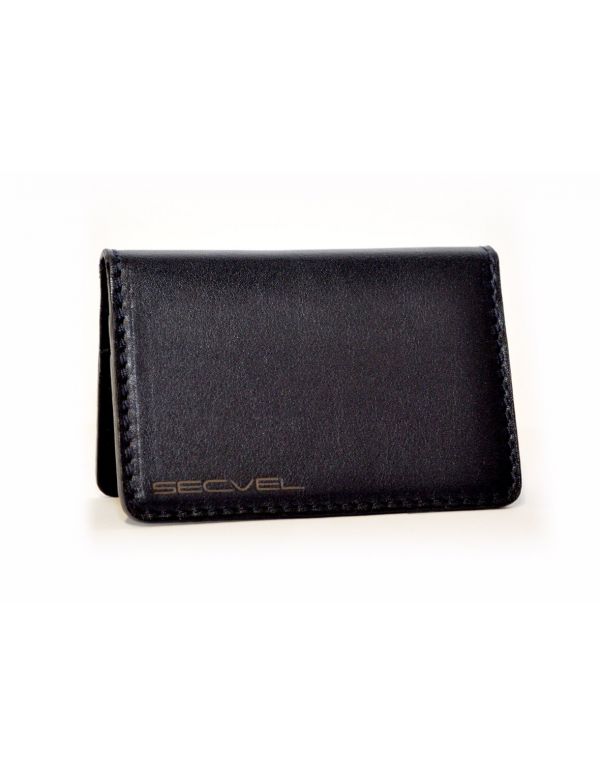 Card protection wallet Genuine leather Black